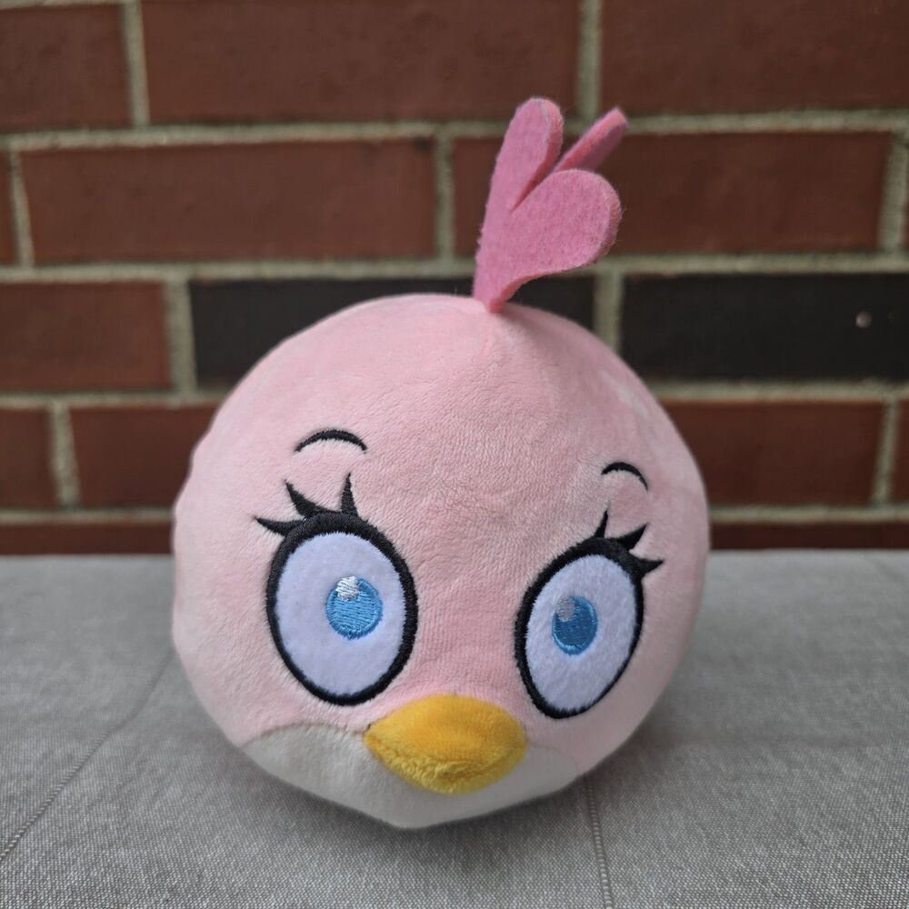 Angry Birds Stella Pink Bird Plush Movie Doll Toy Factory 6" 2024